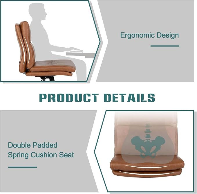 LUCKWIND Armless Office Desk Chair - Image 5