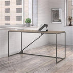 Bush Home Refinery 62W Industrial Desk in Rustic Gray - Image 8