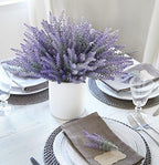 CATTREE Artificial Lavender for Decoration, Fake Flowers Flocked Plants Plastic Faux Flower Bundles Outdoor Indoor Wedding Bouquet Kitchen Table Centerpieces Arrangements DIY Decor - Purple 5 Pack - Image 4