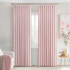 MIULEE Light Pink Back Tab Blackout Curtains 52x84 Inch Length 2 Panels Set | - Image 9