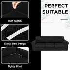 HunnmingRe Sofa Covers for 3 Cushion Couch Stretch Sofa and Loveseat Covers Set - Image 3