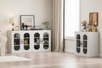 Buffet Cabinet with Storage, 63“ Modular Accent Sideboard Modern Credenza with - Image 4