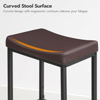 HOOBRO Bar Chairs, 24.8 Inches, 2.4" Thick Upholstery, - Image 7