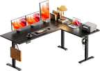 Casaottima 63 Inch Reversible L Shaped Electric Standing Desk, Ergonomic Height by Casaottima