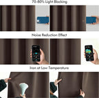 MIULEE Chocolate Brown Back Tab Blackout Curtains 52x90 Inch Long 2 Panels | - Image 5