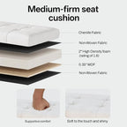ABHENG Solid Rubber Wood Shoe Bench, Soft Chenille Material Upholstered Seat - Image 5