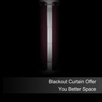 Blackout Curtains 52 x 45 inch/Burgundy Red Curtains Set of 2 Panels/Thermal - Image 3