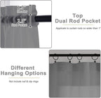 Grey Valances for Windows, Sheer Curtains 14 Inch Length 2 Pack Kitchen Curtain - Image 4