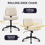 Modern Armless Office Chair - Image 5