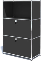 Metal Shelf with 2 Flap Doors, Large Capacity Cabinet, DIY Modern Home by SIMPLINK