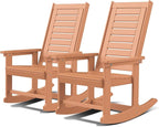 GREENVINES Outdoor Rocking Chairs | Set of 2 | Porch Rocker | HDPE Plastic | by GreenVines