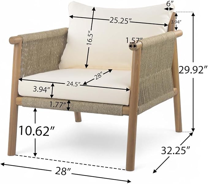 Handwoven Boho Accent Chair, Bohemian Living Room Chair, Accent Chairs - Image 2