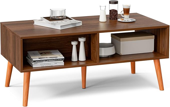 ZttRiee Coffee Table with Storage, Boho Dining Table with Rattan Drawer and - Image 6