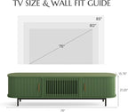 POVISON Fully-Assembled Modern Green TV Stand - Image 4