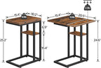HOOBRO Foldable End Table, C Shaped Side Table - Image 3