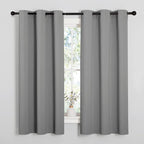 NICETOWN Silver Grey Thermal Insulated Grommet Blackout Curtains, Kids Window by NICETOWN