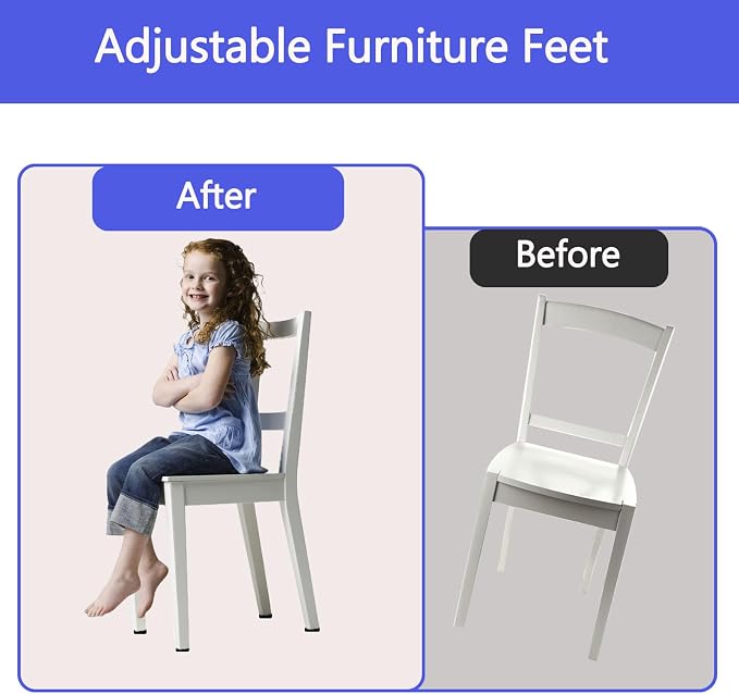 M6 Adjustable Furniture Levelers Table Feet Screw in Threaded, Screw on Chair - Image 4