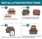 Turquoize 2 Piece Chair Covers Armchair Slipcovers - Image 6