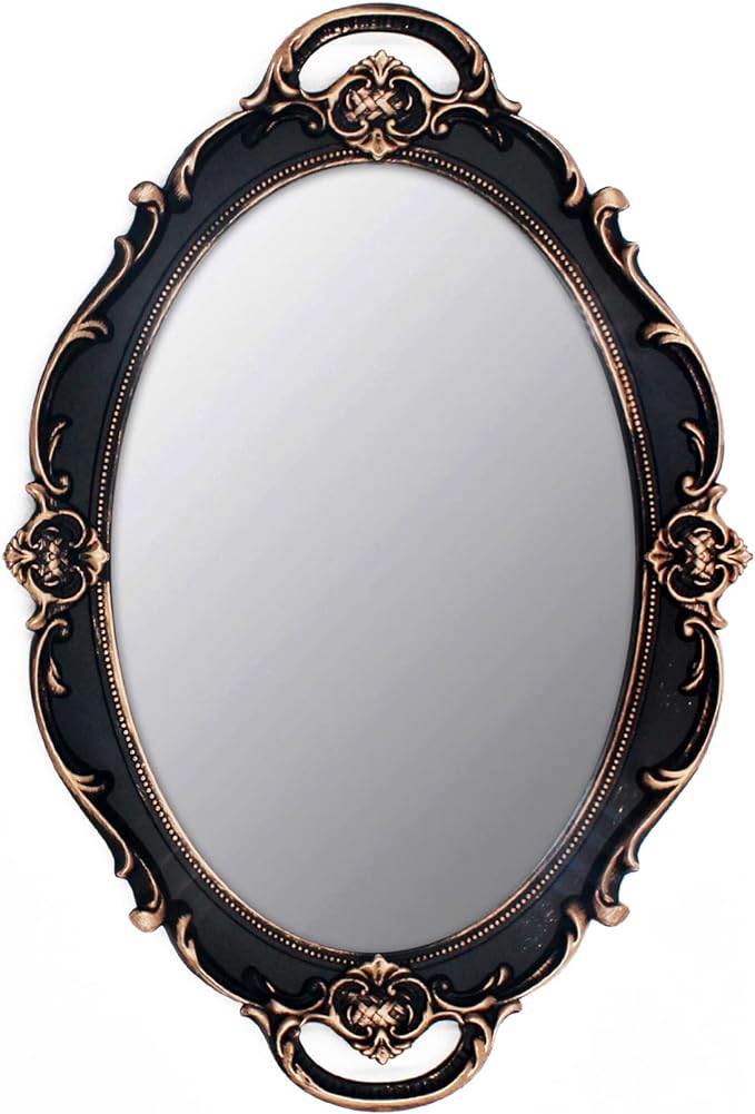 YCHMIR Vintage Mirror Small Wall Mirror Hanging Mirror 14.5 x 10 inchs Oval by YCHMIR