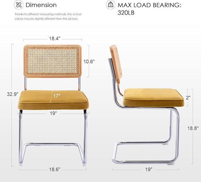 Zesthouse Rattan Dining Chairs Set of 6, Mid Century Modern Dining Room Chairs - Image 2