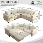 88.2" Sectional Sleeper Sofa - Image 3