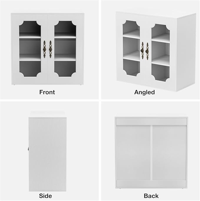Buffet Cabinet with Storage, 63“ Modular Accent Sideboard Modern Credenza with - Image 6