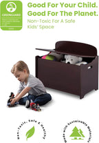 Delta Children MySize Deluxe Toy Box, Dark Chocolate - Image 3