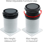 4 Pack Adjustable Furniture Legs 4 Inch, Stainless Steel Adjustable Legs Metal - Image 2