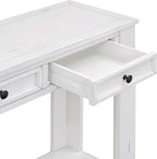 LKTART White Console Table, Solid Wood Sofa Table - Image 8