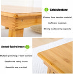 Foldable Bamboo Table, Japanese-Style Household Square Bamboo Table, Low Bamboo - Image 3