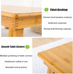 Foldable Bamboo Table, Japanese-Style Household Square Bamboo Table, Low Bamboo - Image 3