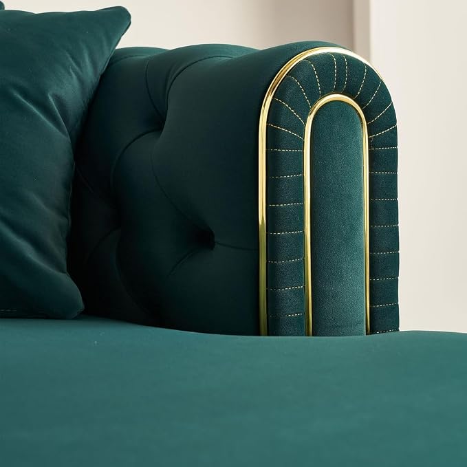 66.9" W Velvet Chaise Lounger - Image 8