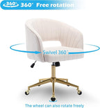 Home Office Chair Swivel Velvet Desk Chair Accent Armchair Upholstered Modern - Image 6