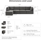 mopio Oversized Modular Sectional Sofa - Image 2