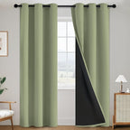 SimpleHome Sage 100% Blackout Curtains Room Darkening Living Room 84 Inch | by SimpleHome