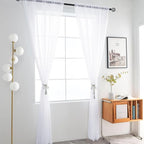 SpaceDresser Sheer Window Treatment Rod Pocket Curtain Panels - Image 2