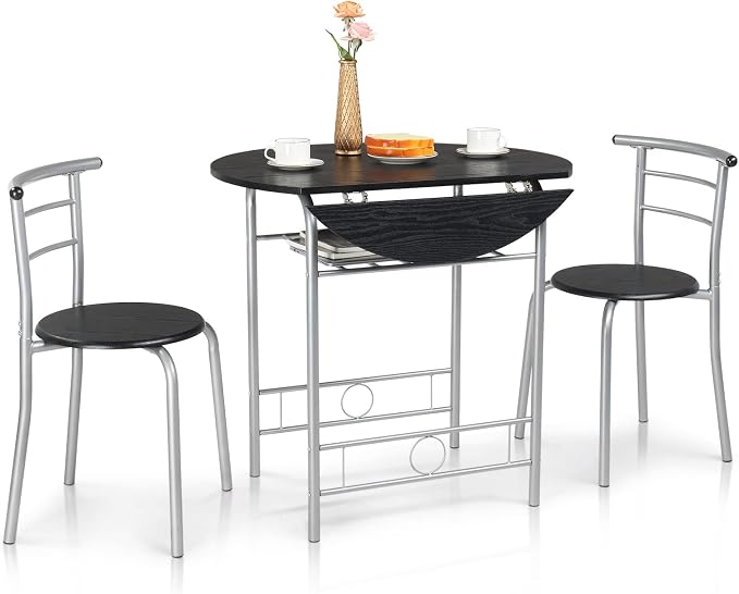 VINGLI 31.5" Drop Leaf Dining Table Set by VINGLI