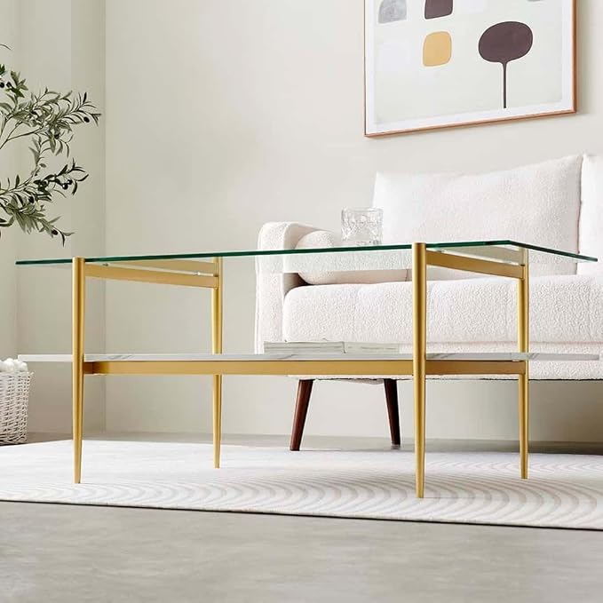 LumFurn Rectangle Coffee Table for Living Room, Mid-Century Modern Design - Image 5