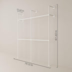 pamo Industrial Pipe Clothing Rack White Metal - Image 2
