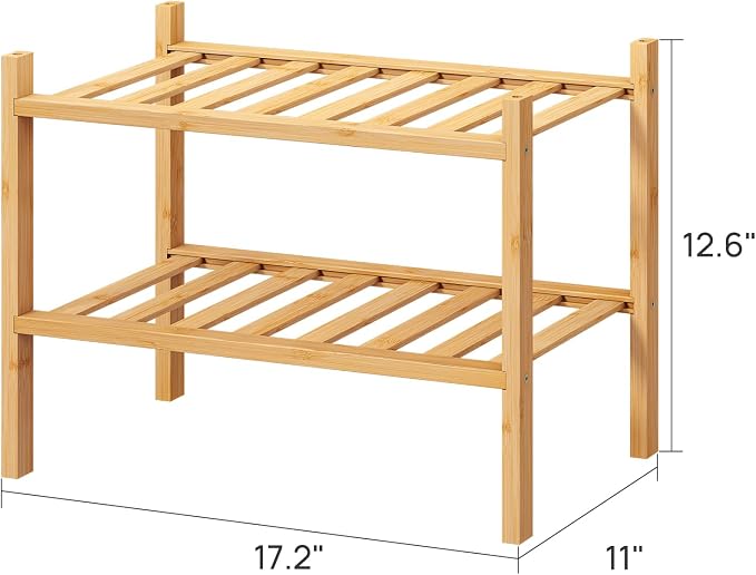 viewcare Small Shoe Rack, 2-Tier Shoe Rack - Image 3