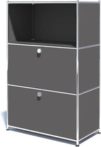 Metal Shelf with 2 Flap Doors, Large Capacity Cabinet, DIY Modern Home by SIMPLINK