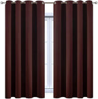 Yakamok Room Darkening Curtains 52x72 inch Length Burgundy Red-Living Room | 2 - Image 8