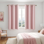 MIULEE Light Pink 100% Blackout Curtains - Image 6