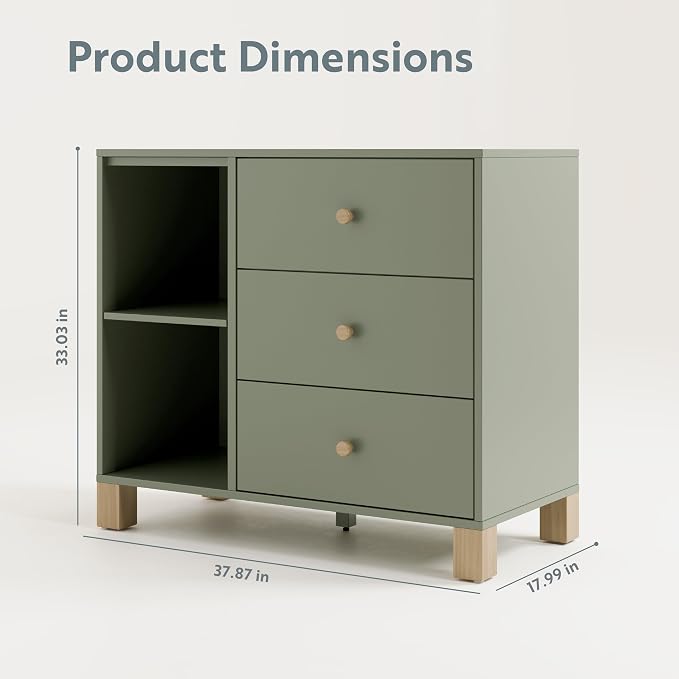 Storkcraft California 3 Drawer Combo Dresser – GREENGUARD Gold Certified - Image 3