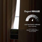 MIULEE Velvet Curtains 52x90 inches 2 Panels Camel Beige Blackout Curtains | - Image 5