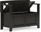 SIMPLIHOME Amherst Entryway Storage Bench - Image 4