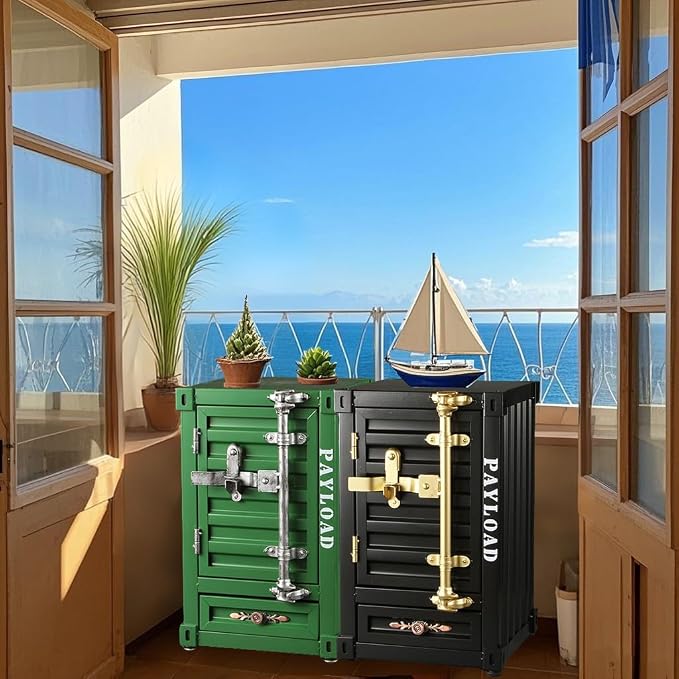 Industrial Shipping Container Nightstand - Image 2