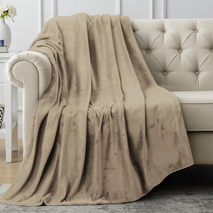 Utopia Bedding Ultra Soft Fleece Bed Blanket Throw Size Camel | Microfiber by UTOPIABEDDING