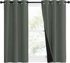 NICETOWN 100% Blackout Curtains 50" Long, Pair of Energy Smart & Noise Blocking - Image 2