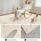 2'6''x8' Hallway Washable Runner Rug: Kitchen Carpet Beige/Brown | Vintage Boho - Image 6